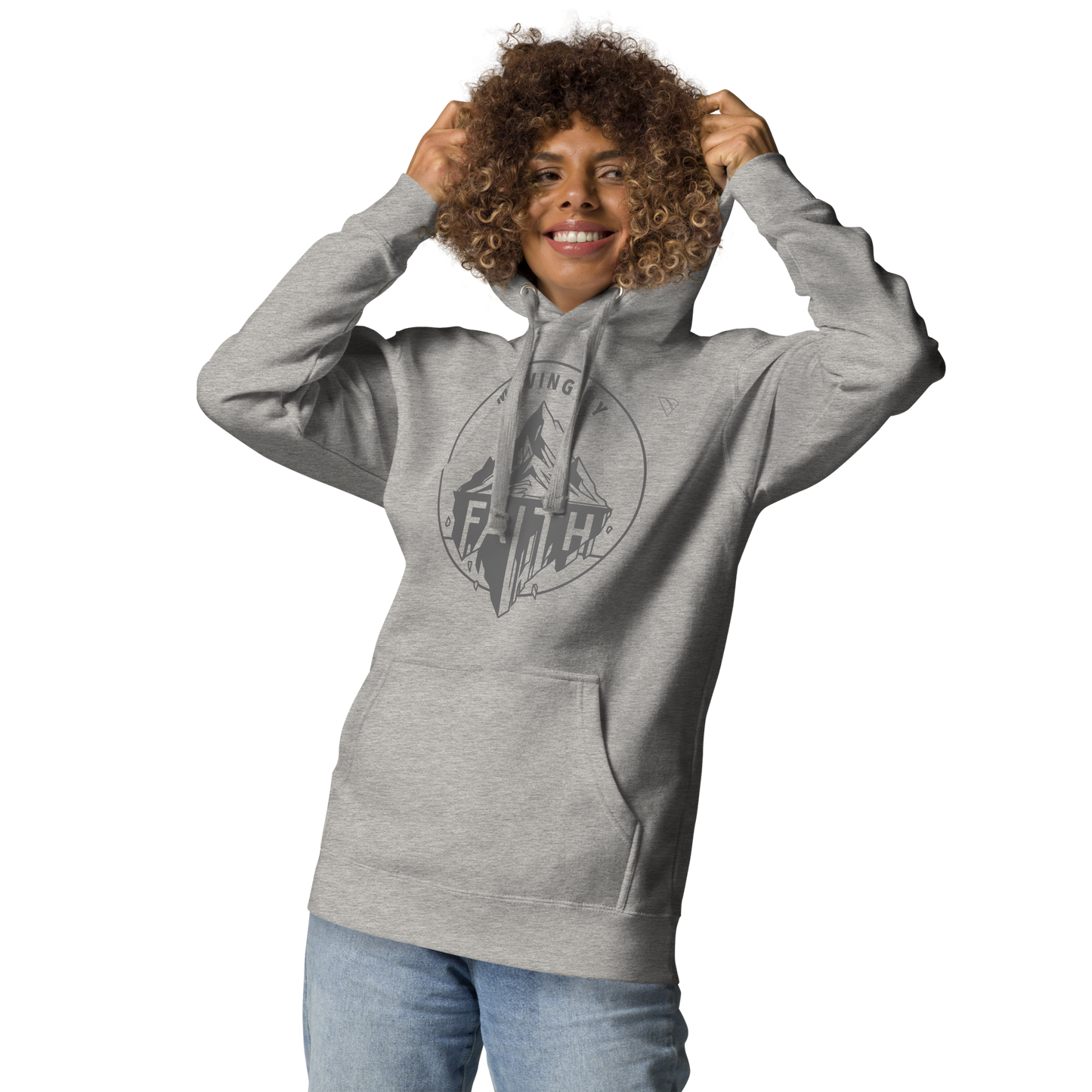Moving Mountains By Faith Premium unisex hoodie