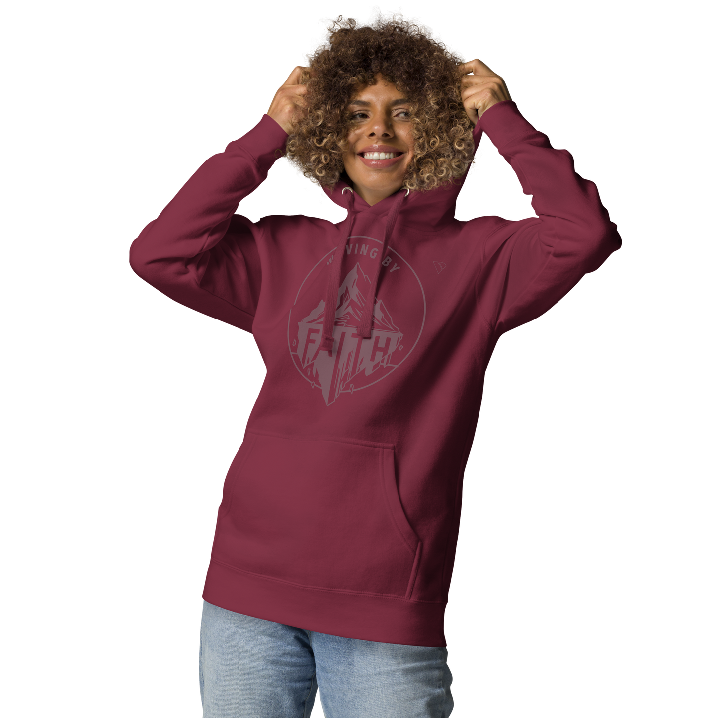 Moving Mountains By Faith Premium unisex hoodie